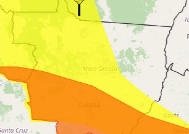 Cuiabá amanhece sob alerta de tempestades e risco de granizo