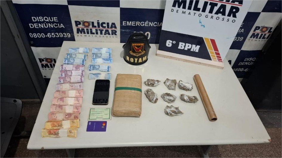 Rotam Rotam apreende menor faccionado com porções e tablete de maconha em Cáceres