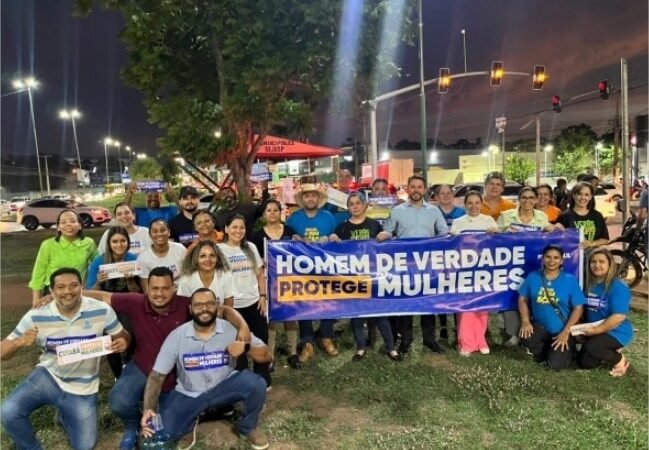 Mais de 150 veículos aderem à campanha “Homens de Verdade Protegem Mulheres”, na Av. Fernando Corrêa