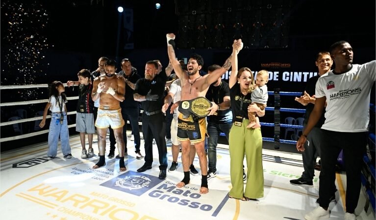 Matheus Gomes domina a disputa e fica com o cinturão do MT Warriors Championship