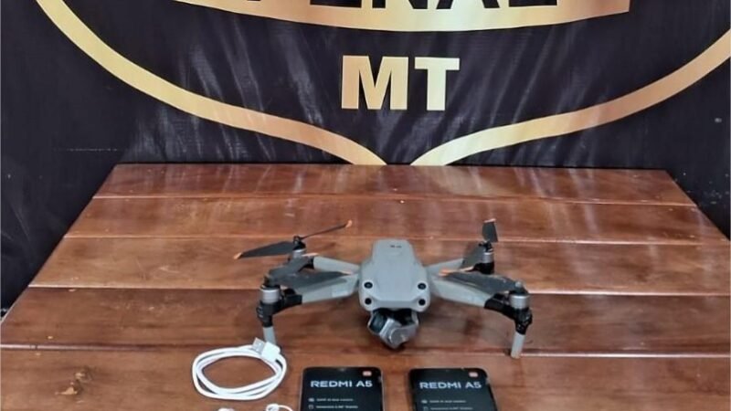 Policiais Penais abatem mais um drone sobrevoando a penitenciária de Rondonópolis