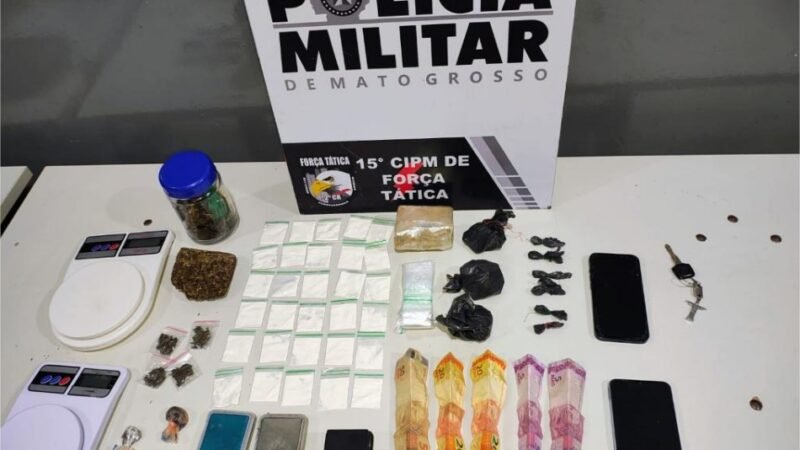 Força Tática detém cinco pessoas por tráfico de drogas e apreende 51 porções de entorpecentes