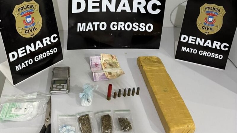 Polícia Civil prende traficante que comercializava drogas em residência no bairro Campo Velho em Cuiabá