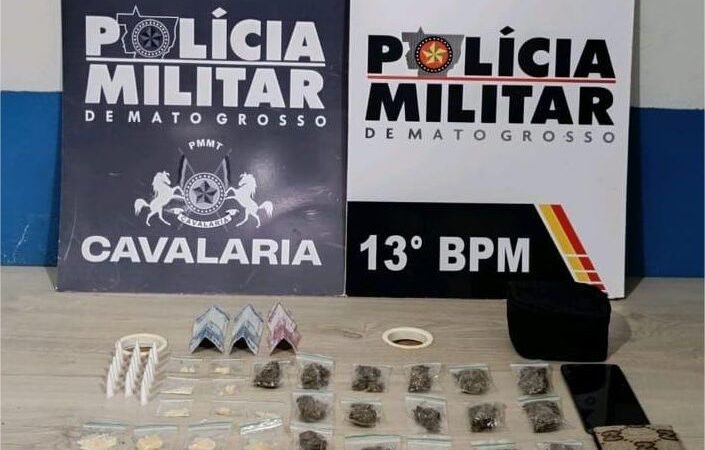 Cavalaria da PM prende homem por tráfico de drogas e apreende 52 porções de maconha e cocaína