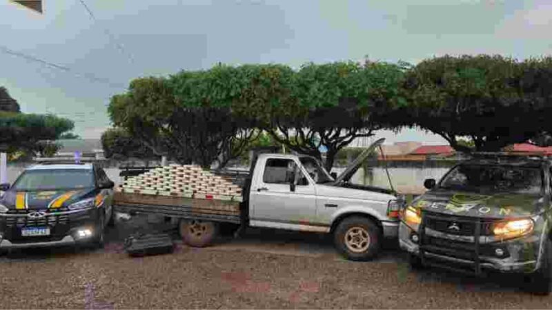 Gefron e PRF apreendem 78 quilos de cocaína escondidos em tanque de combustível de caminhonete