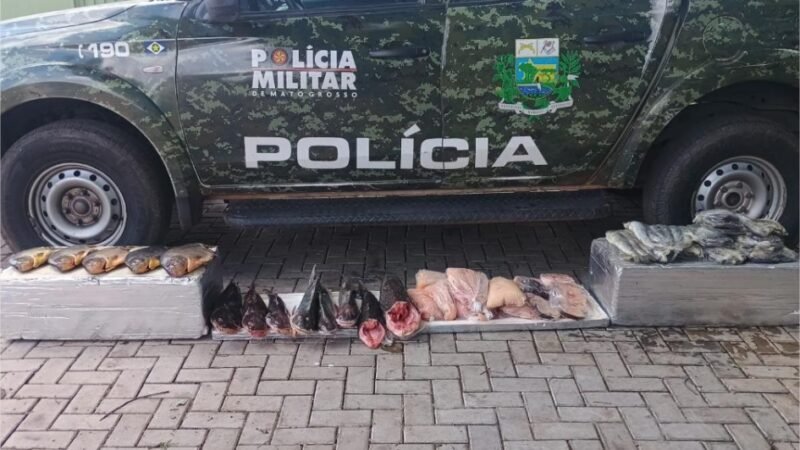 Batalhão Ambiental da PM apreende 52 quilos de pescado irregular em Várzea Grande