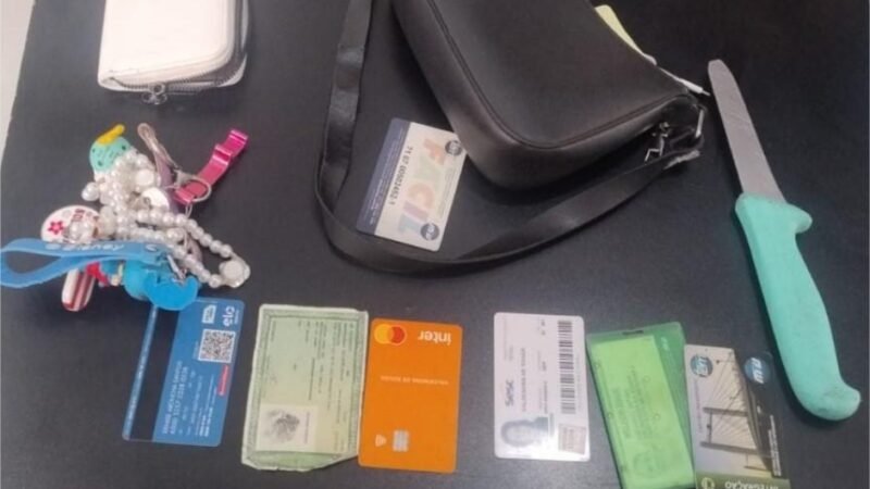 PM prende casal suspeito por roubos utilizando faca em Cuiabá