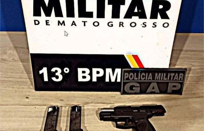 PM prende suspeito por porte ilegal de arma de fogo durante patrulhamento tático