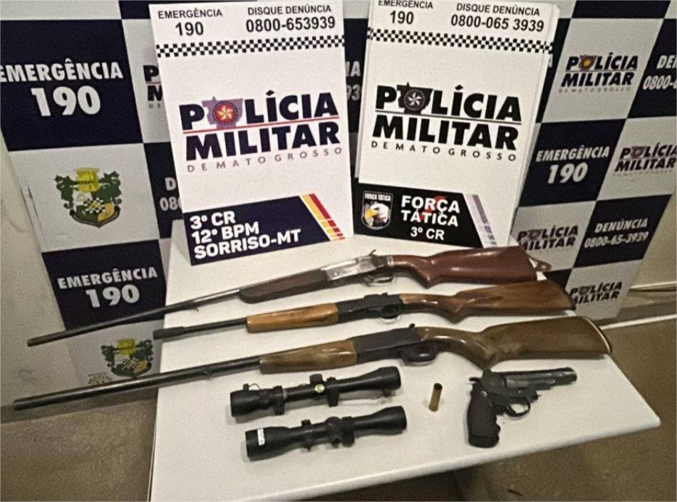 Força Tática prende suspeito de comércio ilegal de armas de fogo em Sorriso