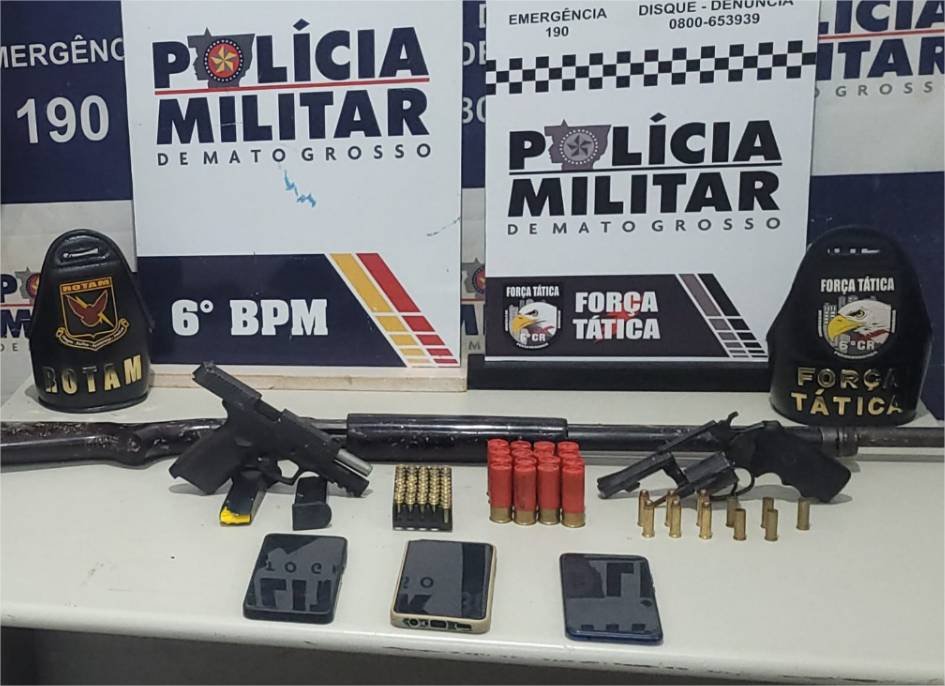 Polícia Militar prende três faccionados suspeitos de tentativa de homicídio em Cáceres