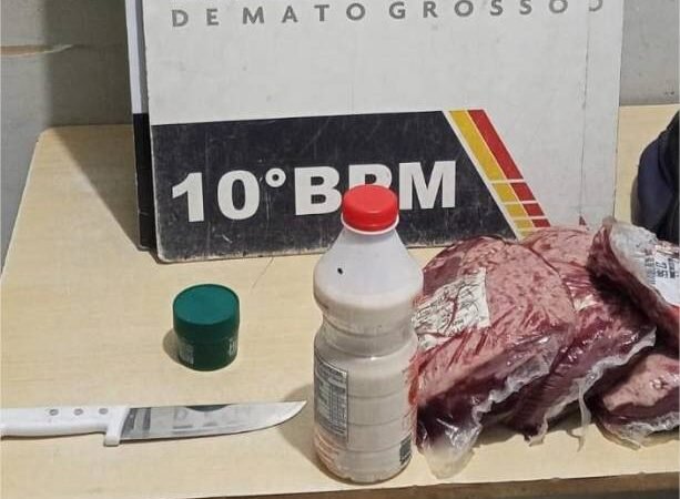 Polícia Militar prende homem com dez passagens criminais que roubou supermercado em Cuiabá