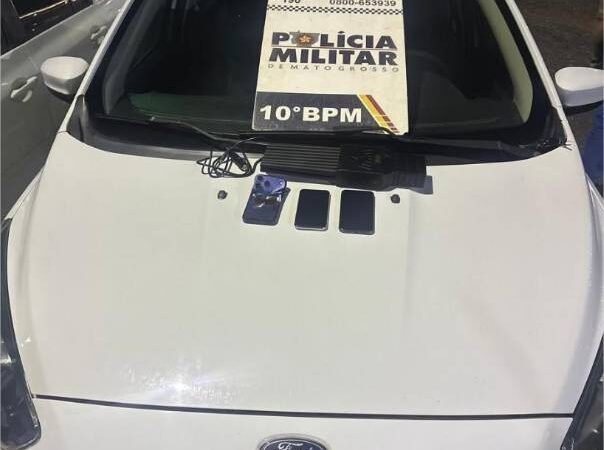 Polícia Militar localiza carro roubado e prende quadrilha em flagrante em Cuiabá
