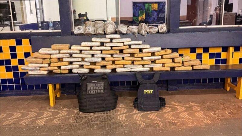 Ação integrada da Força Tática e PRF apreende 73 quilos de supermaconha em Rondonópolis