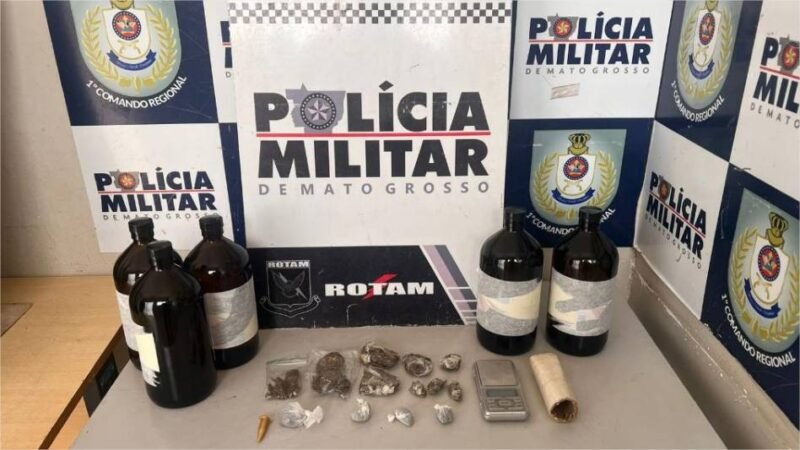 Rotam prende homem em flagrante por tráfico de drogas em Cuiabá