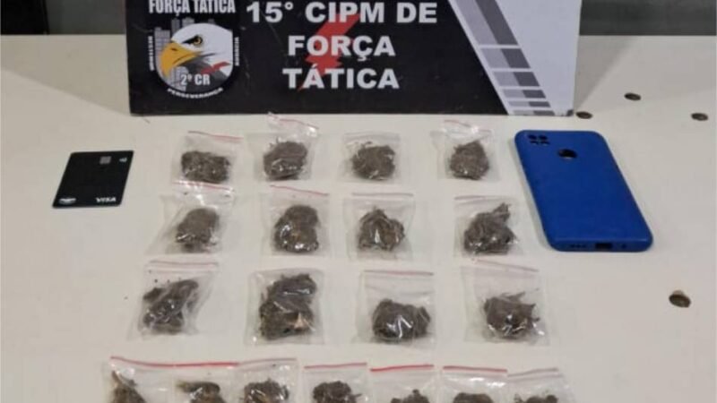 Força Tática prende homem com porções de maconha em Várzea Grande