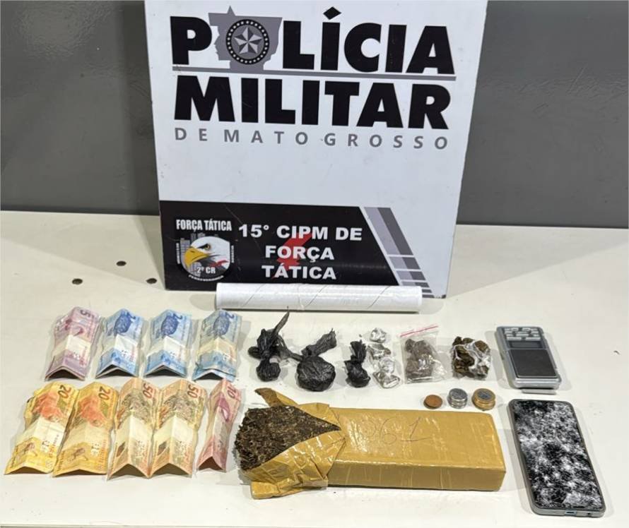 Força Tática prende duas pessoas por tráfico de drogas em Várzea Grande