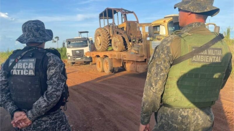 Batalhão Ambiental da PM apreende equipamentos após denúncia de crime em zona rural de Colniza