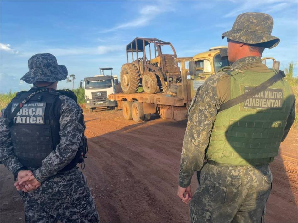 Batalhão Ambiental da PM apreende equipamentos após denúncia de crime em zona rural de Colniza