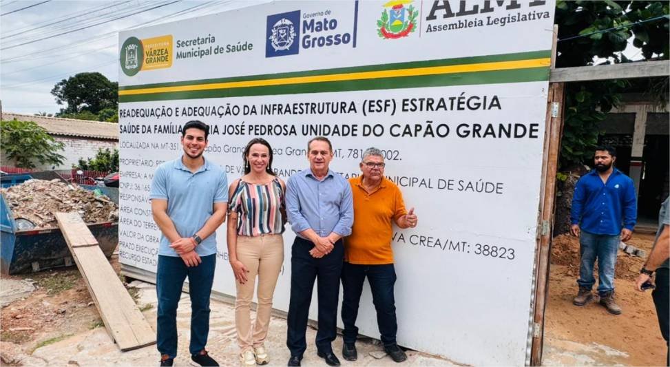 Wilson Santos vistoria reforma da Unidade de Saúde do Capão Grande em VG