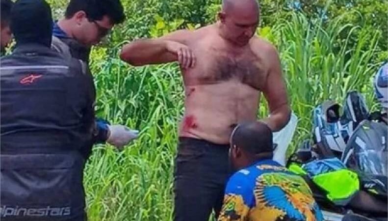 Abilio cai de moto durante trilha em Cuiabá