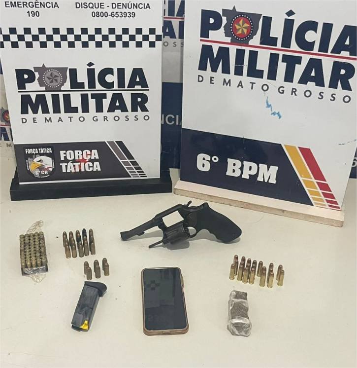 Polícia Militar detém cinco faccionados, apreende arma de fogo e munições