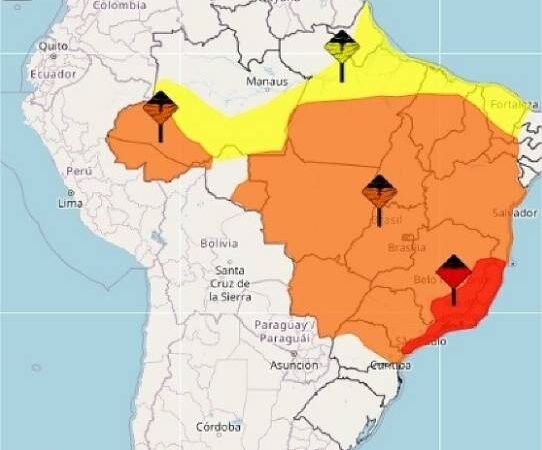 Inmet amplia alerta de perigo para chuvas intensas para todas as cidades de MT