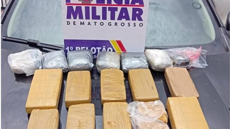 Ação integrada da PM e PRF apreende 14 quilos de entorpecentes em Ribeirão Cascalheira