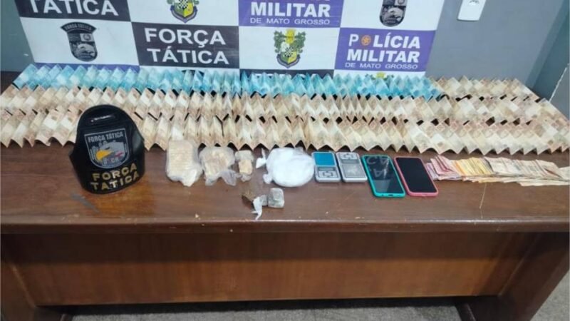 Força Tática prende homem por tráfico de drogas e apreende R$ 12 mil em espécie