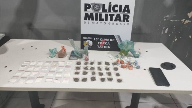 PM prende faccionados por tráfico de drogas e apreende 67 porções de entorpecentes