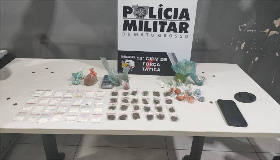 PM prende faccionados por tráfico de drogas e apreende 67 porções de entorpecentes