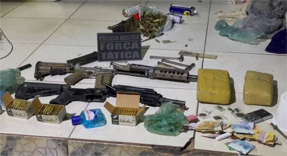Força Tática apreende diversas armas de fogo, munições e drogas em Rondonópolis