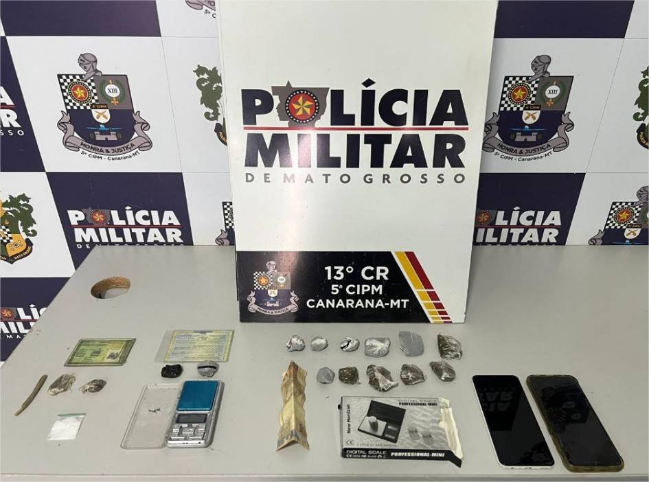 Três homens são presos em flagrante pela PM suspeitos por tráfico de drogas