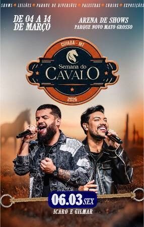 Semana do Cavalo abre a programação com competições e show nacional de Ícaro e Gilmar