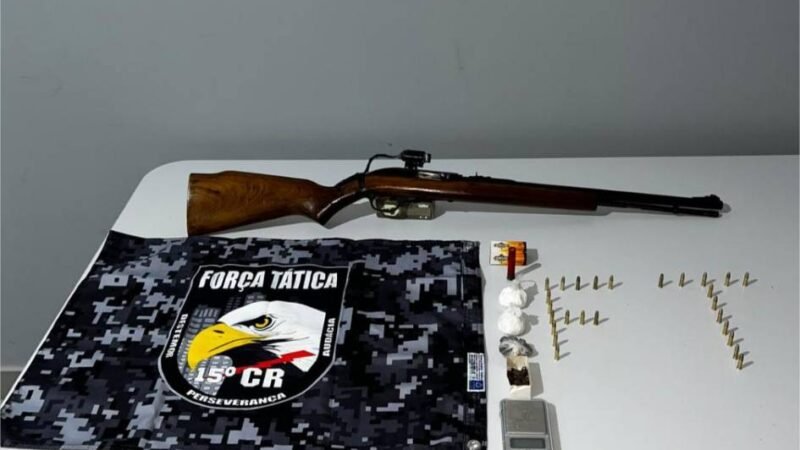 Força Tática prende faccionado com arma de fogo e munições em Matupá