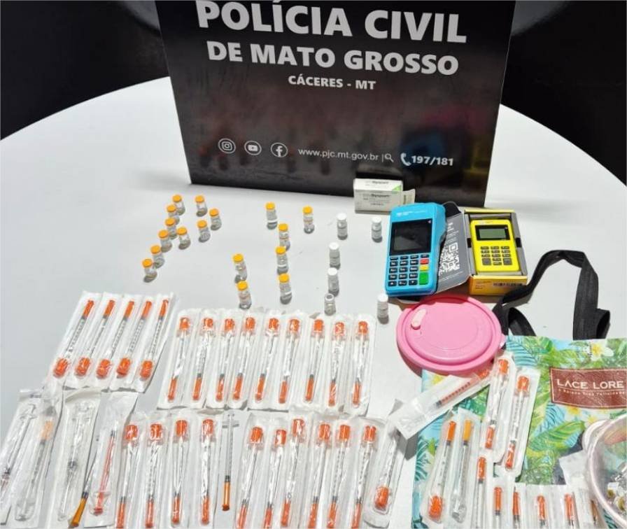 Polícia Civil cumpre buscas e apreende medicamentos emagrecedores importados irregularmente em Cáceres