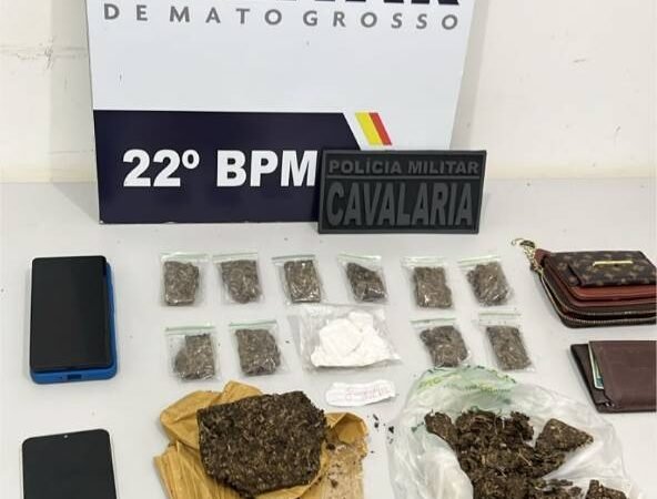 PM prende casal de faccionados por tráfico de drogas em Peixoto de Azevedo