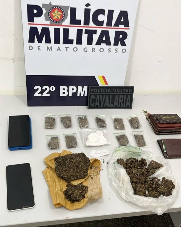 PM prende casal de faccionados por tráfico de drogas em Peixoto de Azevedo