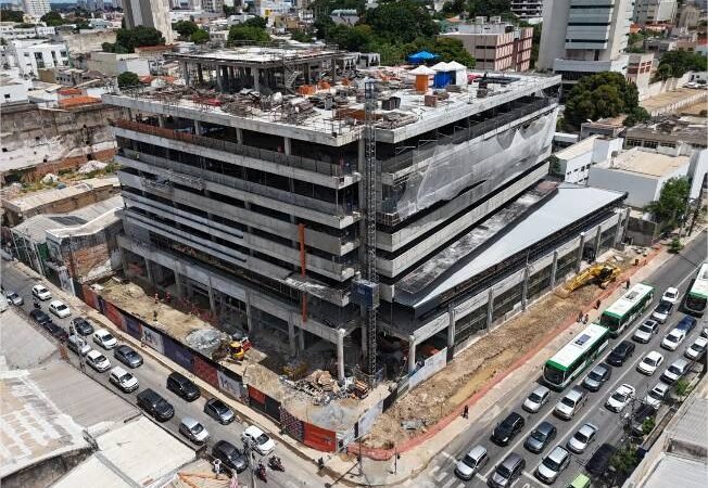 Novo Mercado Miguel Sutil atinge 65% de evolução de obra