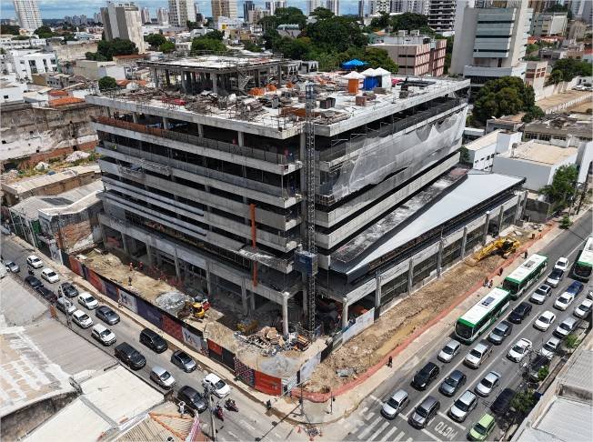 Novo Mercado Miguel Sutil atinge 65% de evolução de obra