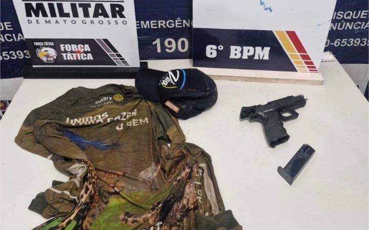 Força Tática prende suspeito de tentativa de homicídio em bar de Cáceres