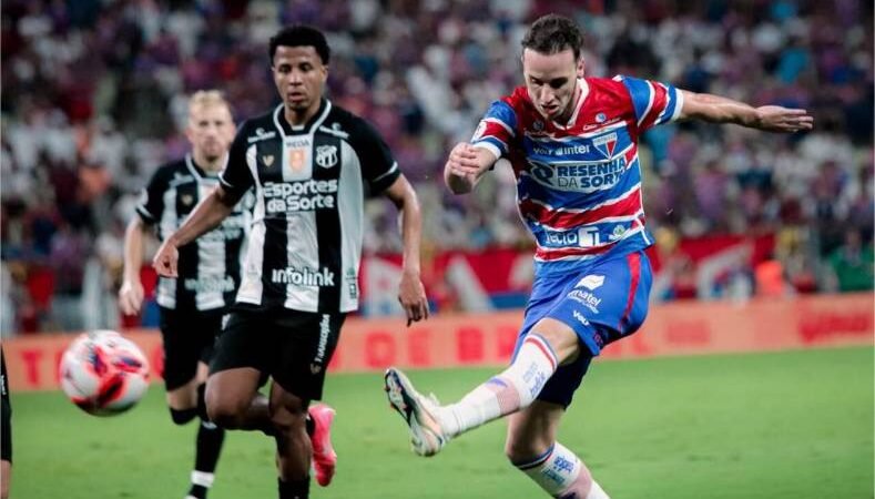Com gols nos minutos finais, Fortaleza e Ceará empata no jogo de ida da decisão do Cearense