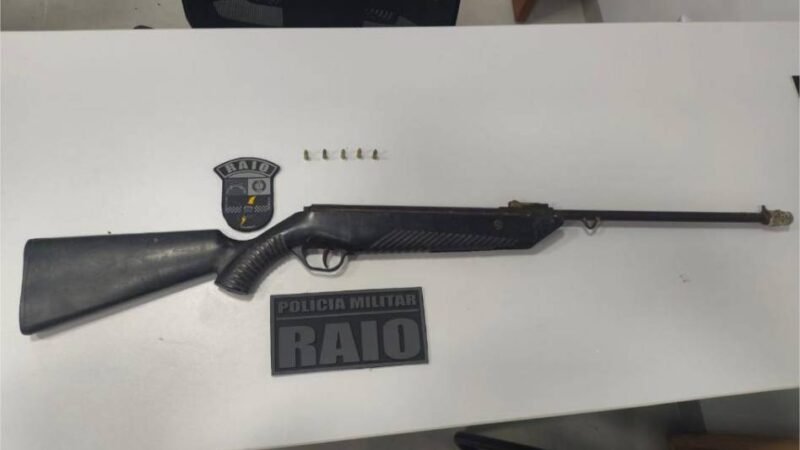 Companhia Raio prende homem com espingarda sem documentação em Guarantã do Norte