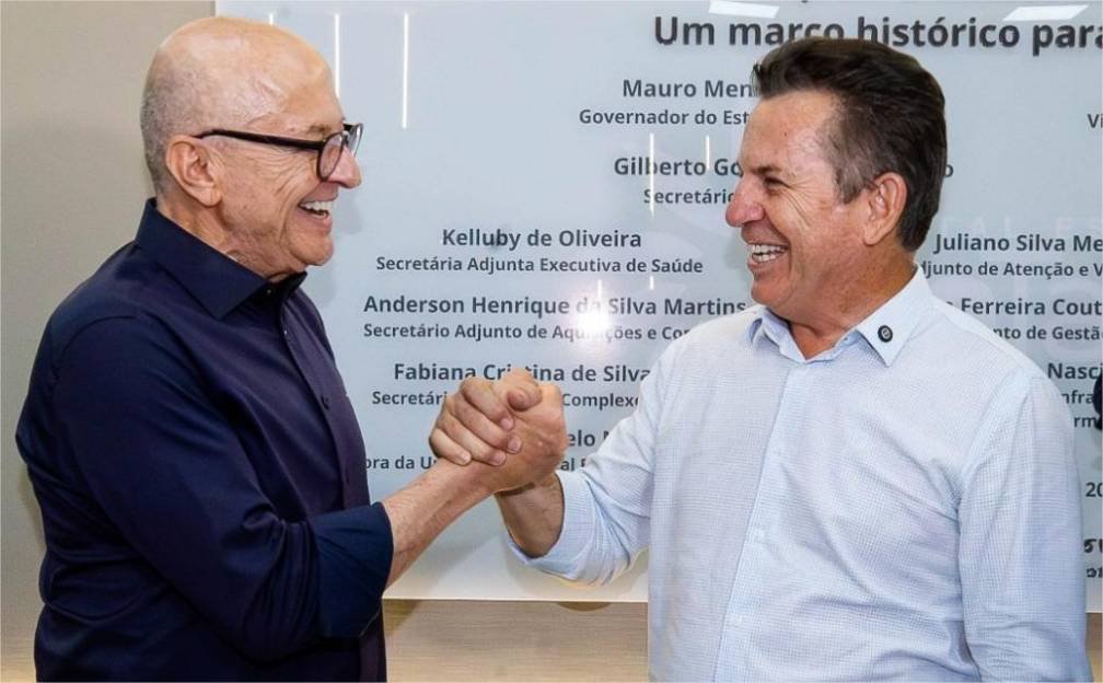 Mauro Mendes passa comando do Governo de MT para Otaviano Pivetta nesta terça-feira (31)