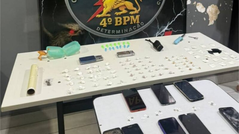 Polícia Militar prende quatro pessoas por tráfico de drogas e estelionato em Várzea Grande