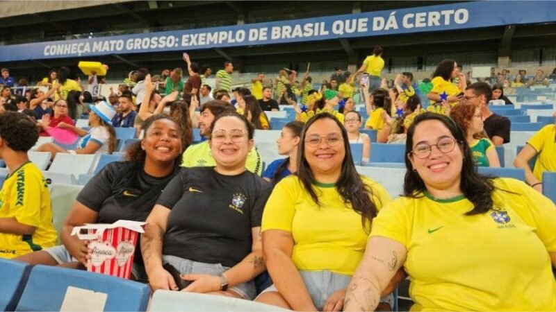 Após goleada, população já aguarda próxima partida da Seleção Brasileira de futebol feminino na Arena Pantanal