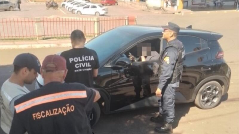 Blitz integrada fiscaliza transporte por aplicativo em Barra do Garças