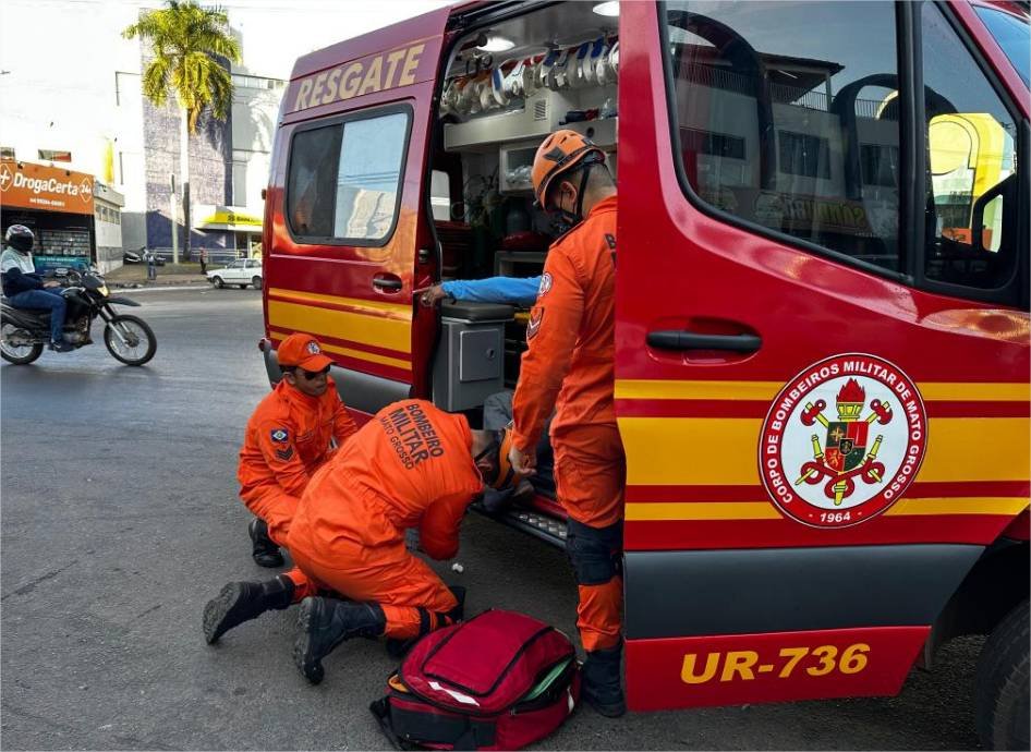 Corpo de Bombeiros socorre vítima de acidente de trânsito na MT-140