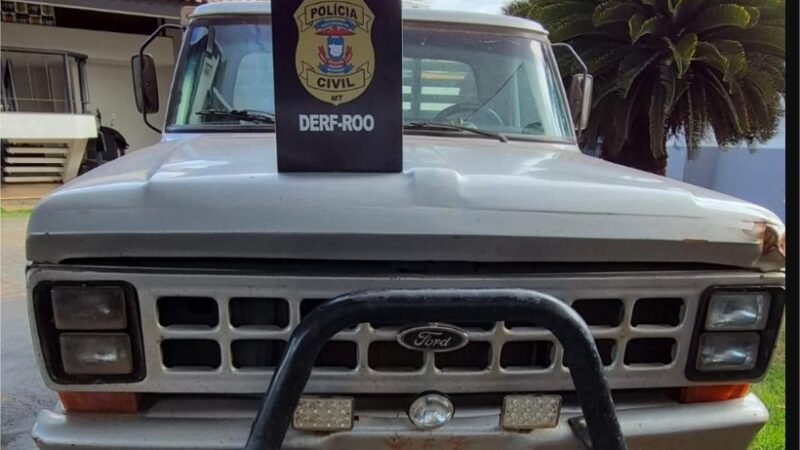 Polícia Civil recupera dois veículos produto de roubos e furtos em Rondonópolis