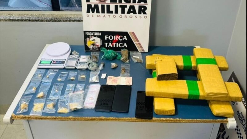 Casal de faccionados é preso em flagrante pela Força Tática por tráfico de drogas