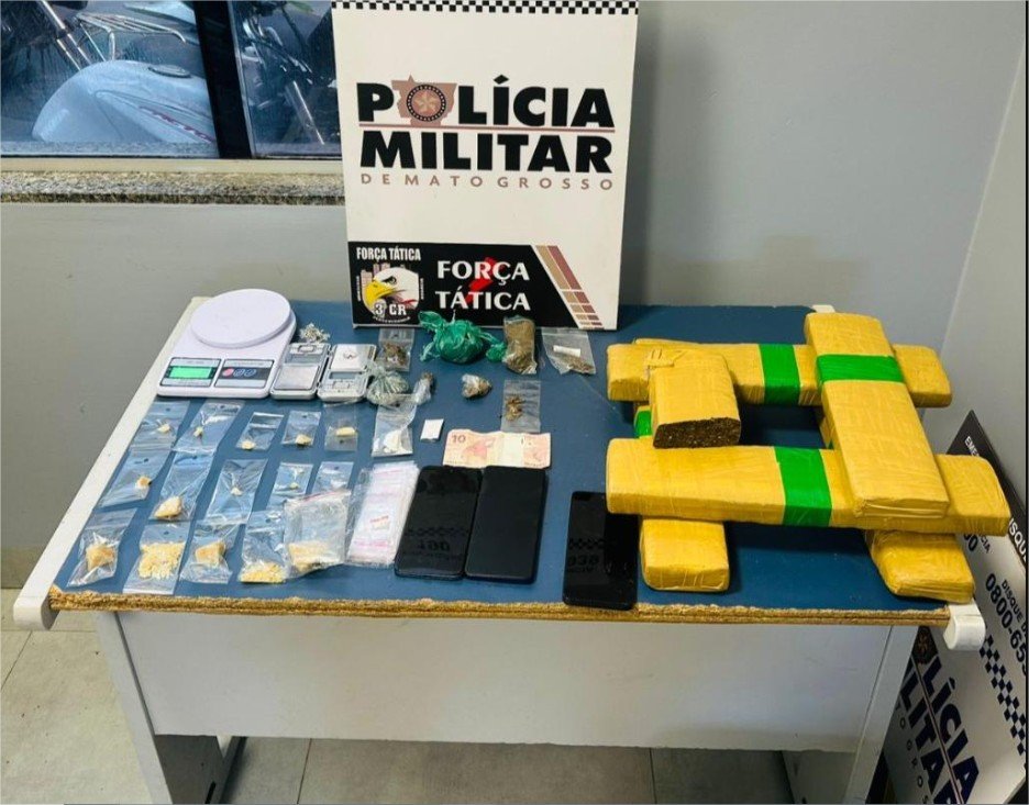 Casal de faccionados é preso em flagrante pela Força Tática por tráfico de drogas